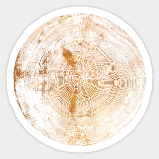 Gold Tree Ring Boho Nature Botanical Sticker